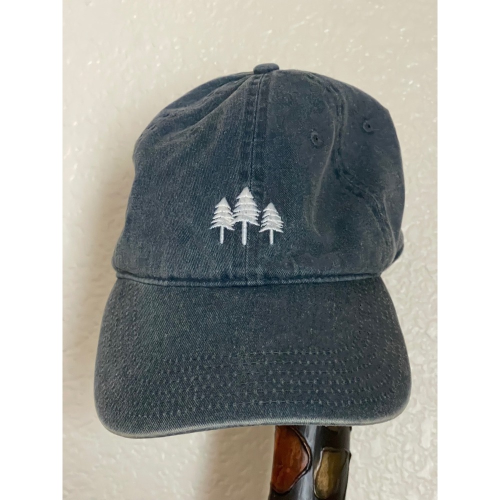 Richardson 324 Pine Tree Embroidered Navy Blue Dad Hat Baseball Cap Strapback
